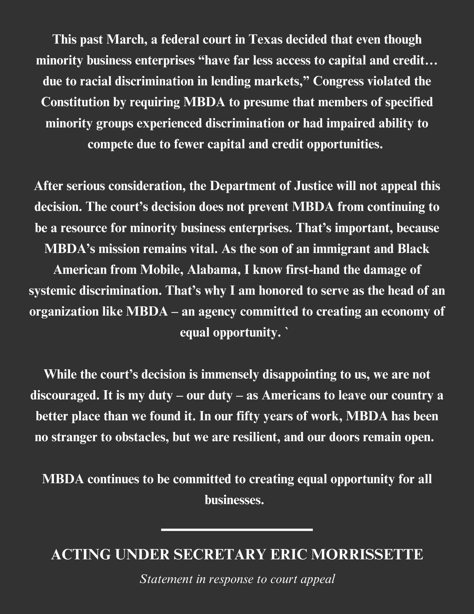 Appeal response from MBDA and AUS Eric Morrissette