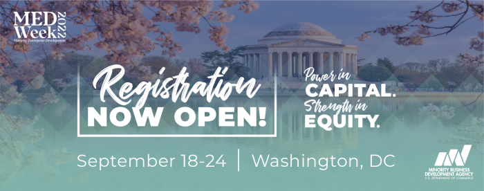 MED Week Registration Now Open | Power in Capital | Strength in Equity