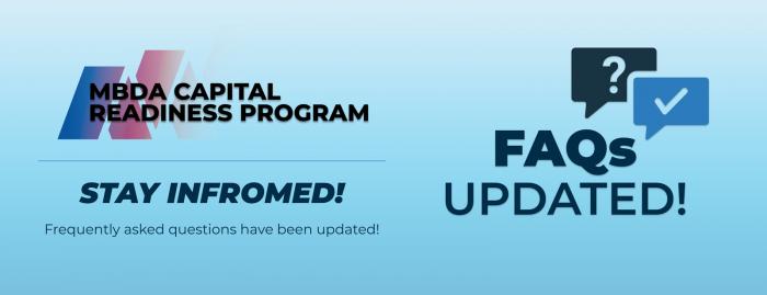 Updated Faq FAQs have been updated! | Minority Business Development Agency