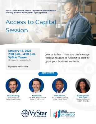 MBDA Orlando Business Center VyStar Credit Union Event Flyer
