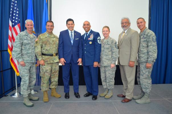 Members of the Air National Guard Readiness Center Senior Staff and MBDA Acting National Director Chris Garcia