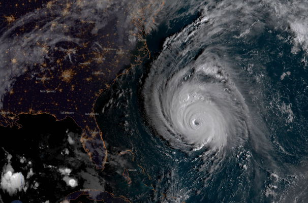 Satellite image of hurricane florence